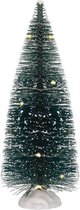 Kerstboom - Kerstdecoratie voor kerstdorp - Boompje - met 10 x Ledlampjes ww - B/O
