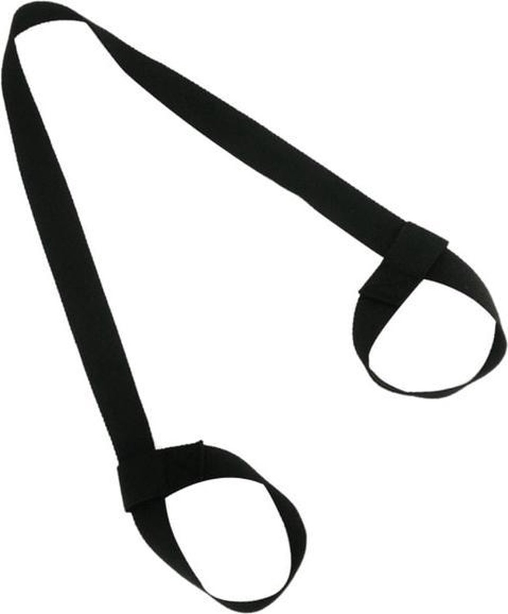Zenway™ Draagriem voor Yoga Mat - Yogamat Carry Strap - Draag Riem van Zwart Biologisch Katoen - In Lengte Verstelbaar - Zenway