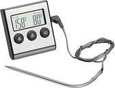 Digitale Oven Thermometer - Digitale Thermometer voor Oven, Grill en Barbecue - Kook Thermometer - Alarmfunctie - Timer