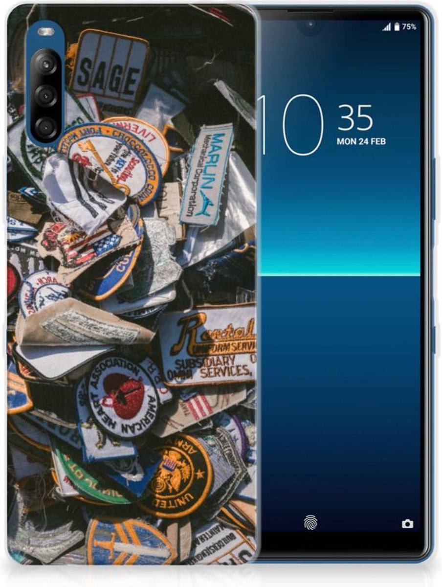 Sony Xperia L4 Siliconen Hoesje met foto Badges