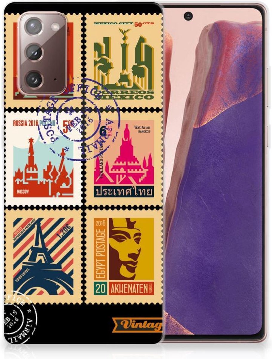 Samsung Note 20 Siliconen Back Cover Postzegels
