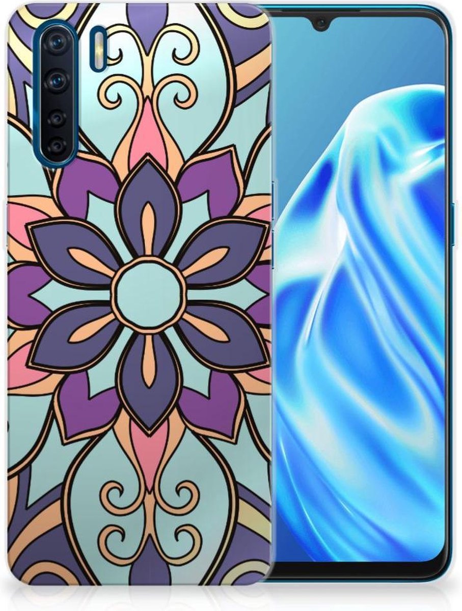 TPU Hoesje voor OPPO A91 TPU Case Purple Flower
