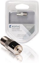 König KNS41955M cable gender changer F Coaxial Argent