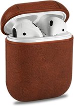 Airpods 2 | Airpods 1 cover case hoesje - leer - AirPods case - Bruin