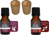 Soil Biologische Anti Motten Olieset - Raak Op een Milieuvriendelijke Manier Van Je Mottengaten Af - 2 Beukenhouten Cylinders