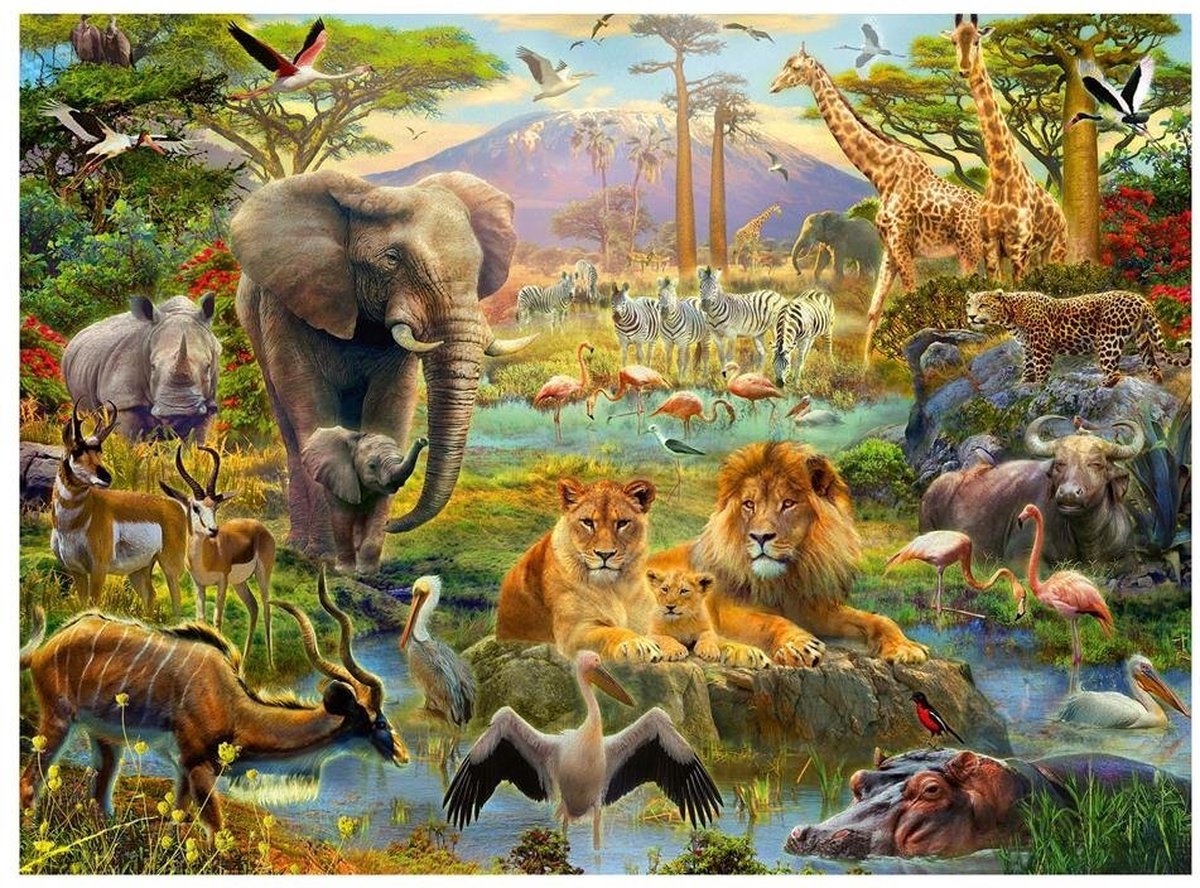 Ravensburger puzzel Dieren van de savanne - legpuzzel - 200 stukjes — cadeau in Spellen & Speelgoed - foto 2