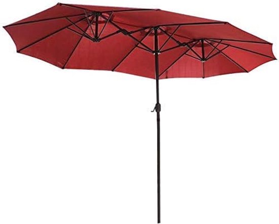 Strak Grazen Denken Plant&More - Dubbel zonnescherm - terras parasol - zonnescherm - Rood -  Parasol Kruis... | bol.com