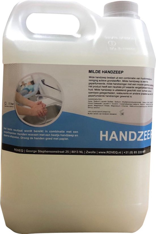 Milde handzeep (lotion) | 5 liter | Zacht en hygiënisch | Navulverpakking |  bol.com