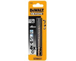DEWALT Extreme Cobalt – HSS-E Metaalboor – 8,0 mm – HSS-Co 5% – Voor RVS en hard staal – Antislip schacht