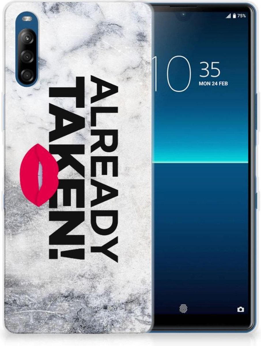 Sony Xperia L4 Siliconen hoesje met naam Already Taken White
