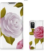 Telefoon Hoesje Cadeau voor haar Samsung Galaxy A41 Wallet Flip Case Roses