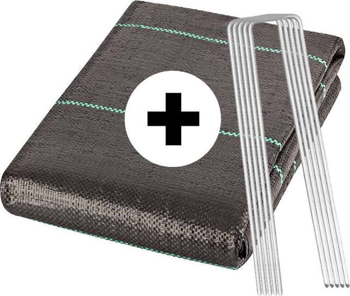 YUGN Anti Worteldoek 4x5M en 60 Gronddoekpennen - Duurzaam Gronddoek en Bodembedekker - Ideale Onkru