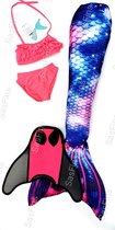 Zeemeermin staart set| Mermaid staart, Bikiniset en Monovin | Purple Stars maat 150