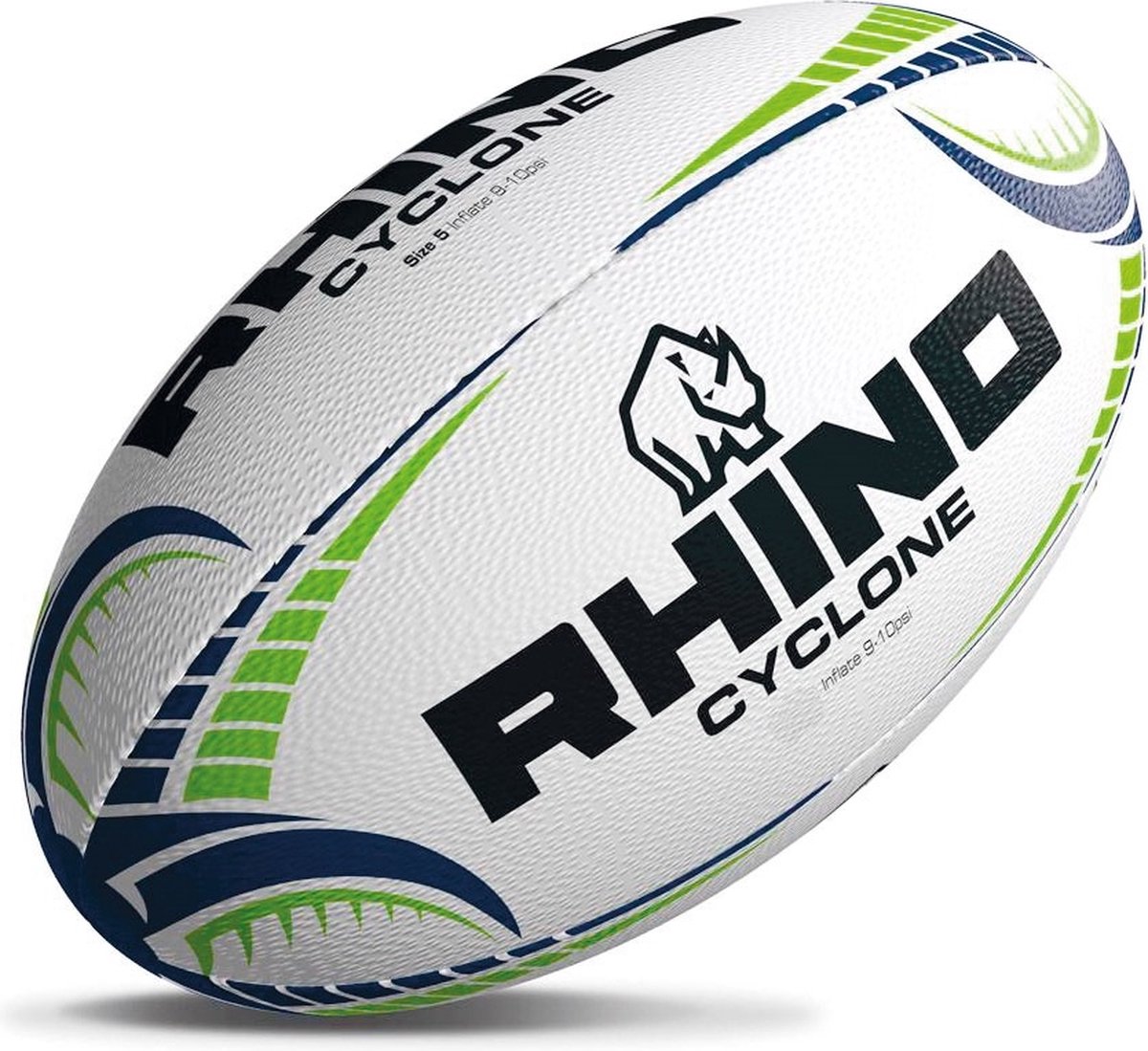 Rhino Cyclone Rugbybal Wit - Maat 4