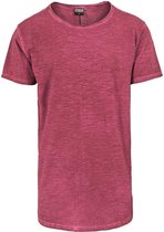 Urban Classics Heren Tshirt -S- Long Back Shaped Slub Rood