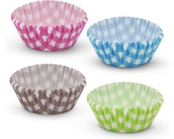 Muffin Bakvormen / Muffinvorm Cupcake Papier Vormpjes - 100 Stuks - Gekleurd / Geblokt