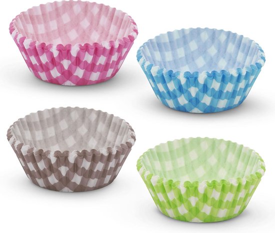 Papier de moule à muffins - 100 pièces - 4 couleurs différentes