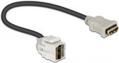 DeLOCK HDMI - HDMI, 0.22m HDMI kabel 0,22 m HDMI Type A (Standaard) Zwart