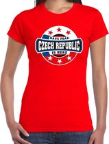 Have fear Czech republic is here / Tsjechie supporter t-shirt rood voor dames L