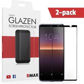 2-pack BMAX Glazen Screenprotector geschikt voor de Sony Xperia 1 II Full Cover Glas / Met volledige dekking / Beschermglas / Tempered Glass / Glasplaatje