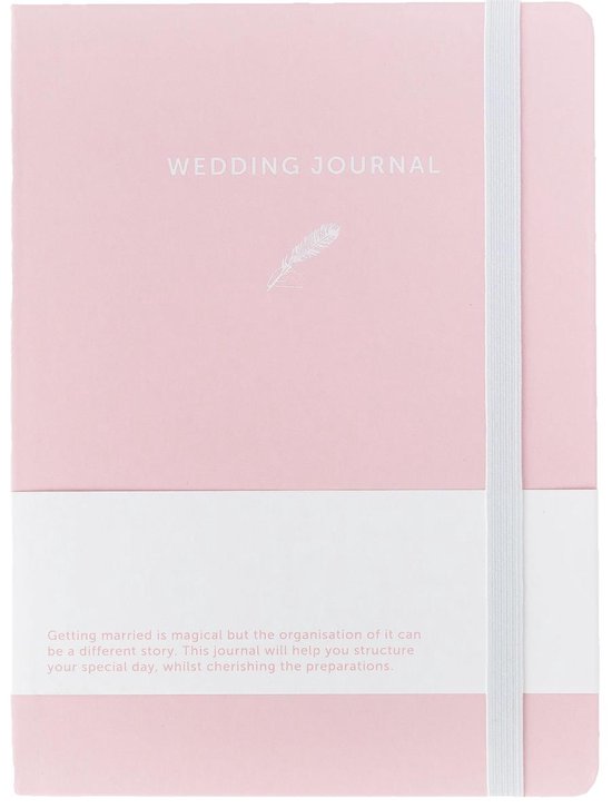 Afbeelding van A-Journal Wedding-Journal Bruiloft Planner Roze Wit