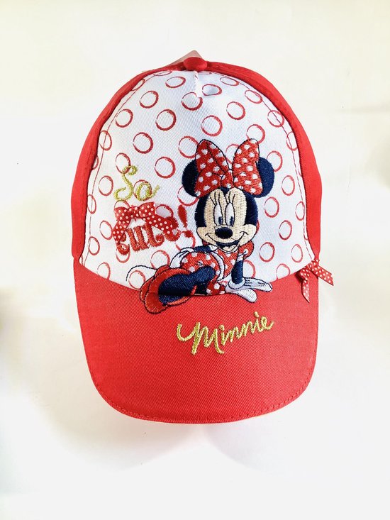 Minnie Mouse cap rood 52cm 2-5 jaar