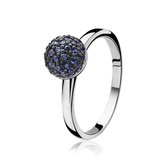 ZINZI zilveren ring blauw ZIR915B