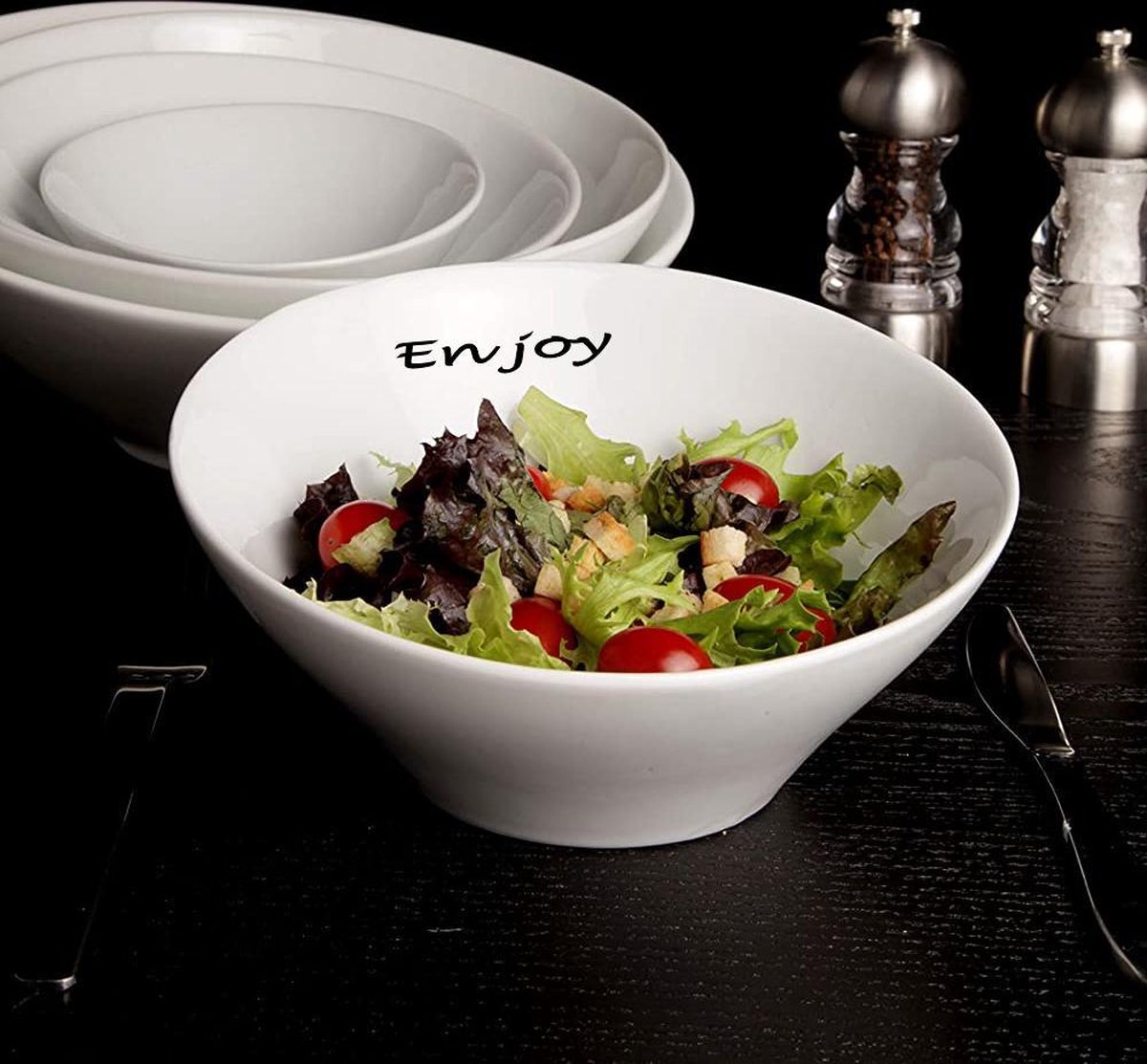 COSY & TRENDY 0601764 Diameter 19 cm, hoogte 9 cm, porseleinen pastaschaal, Trinity