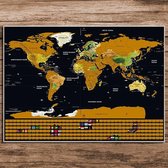 World Scratch Vlaggen Map - Kras Wereldkaart Poster - Wereld Kraskaart - Poster Wereldkaart Kras - Krasmap - Kras Wereldkaarten - Wereldmap - World map - Wereld Kaart