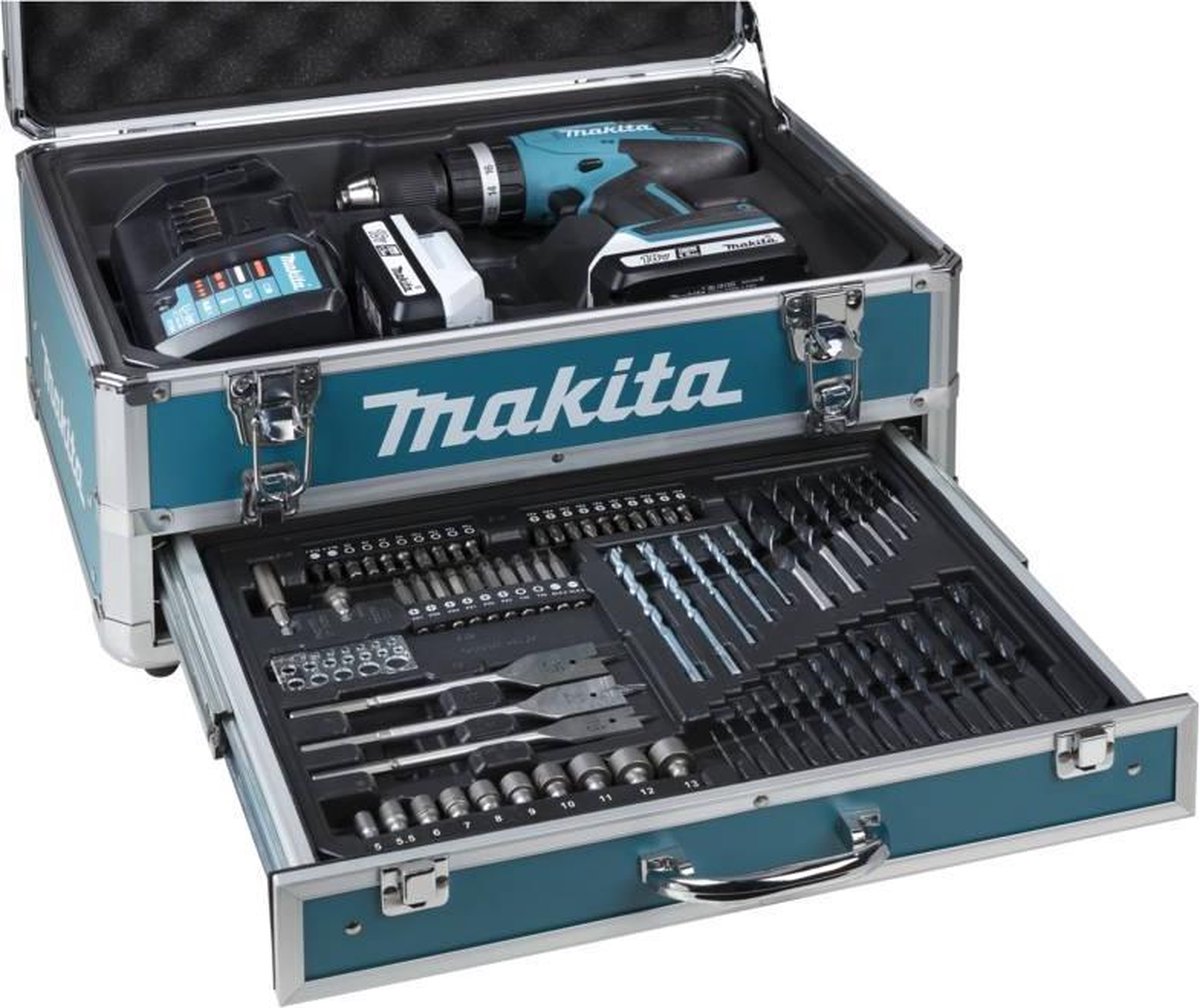 Makita HP457DWEX4 - Bit&borenset klopboor/schroefmachine + koffer | bol.com