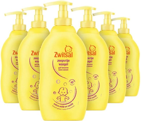 Aanpassen verlegen shampoo Zwitsal Zeepvrije wasgel pomp - 6 x 400 ml | bol.com