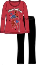 Miraculous ladybug - Pyjama - rood - zwart - maat 128 / 8 jaar