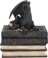 Nemesis Now Decoratieve opbergdoos Secrets Of The Dragon Draak Zwart