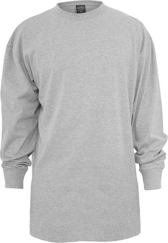 Urban Classics - Tall Longsleeve shirt - L - Grijs