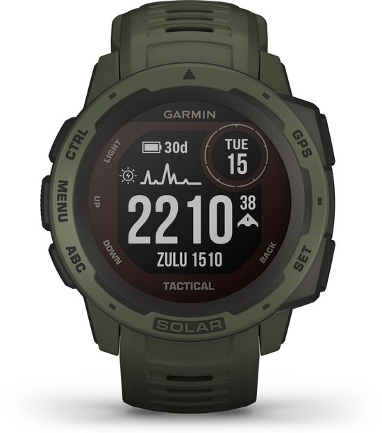 Garmin Instinct Solar - Robuuste multisport smartwatch - Tactical Moss