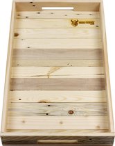 Valhal Outdoor houten dienblad - 55x34x7,5cm, gerecycled pallethout, VH.TRAY