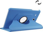 Let op type!! geschikt voor Samsung Galaxy Tab E 9.6 / T560 horizontaal Litchi structuur PU leren Flip Hoesje met 360 graden draaiende houder (blauw)