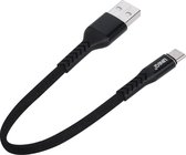 UNIQ Accessory USB Type-C Kabel 20cm snellader dataoverdracht - Zwart