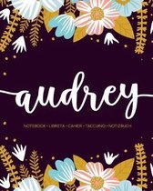 Audrey: Notebook - Libreta - Cahier - Taccuino - Notizbuch: 110 pages paginas seiten pagine