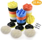 Schrobber - Boorpolijstset - Spons Set - Multicolor - 25 Stuks