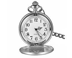 Top 10 Zakhorloges en Horloges met Ketting of Karabijnhaak 2026: Fako Zakhorloge XXL 47 mm Zilverkleurig