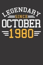 Birthday October 1980 Notebook Journal: Birthday October 1980 Notebook Journal Gift Dot Grid 6 x 9 120 Pages