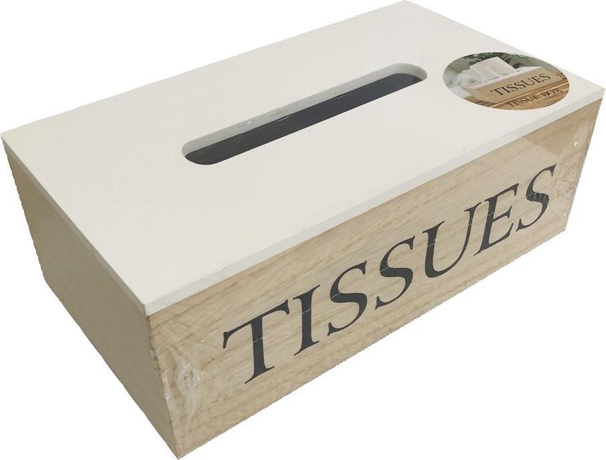 Grondwet dak kleermaker Luxe Houten Tissue box - Tissuehouder voor tissues - Tafel model | bol.com