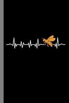 Bee Heartbeat: Insects Gift For Beekeepers (6''x9'') Dot Grid Notebook To Write In