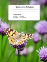 Composition Notebook, College Ruled: Purple Flowers, Floral Design