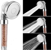 HMerch™ Filter Douchekop met 3 standen - Douche kop -  Bespaart tot 35 % water - Mineraalstenen - Waterbesparend - Hoge druk - Regendouche - Rainshower - Besparen - Transparant