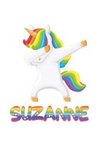 Suzanne: Suzanne 6x9 Journal Notebook Dabbing Unicorn Rainbow