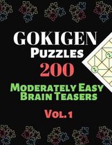 Gokigen Puzzles Brain Teasers Book Vol.1: 200 Moderately Easy Logic Memory Improvement Games for Teens and Adults to Pass Time and have Fun: Large Pri