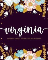 Virginia: Notebook - Libreta - Cahier - Taccuino - Notizbuch: 110 pages paginas seiten pagine