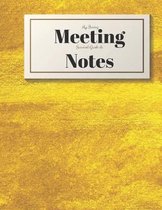 My Boring Meeting Survival Guide and Notes: 8.5x11 Meeting Notebook and Puzzle Book